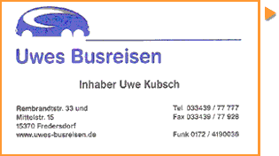 uwe&acute;s Busreisen